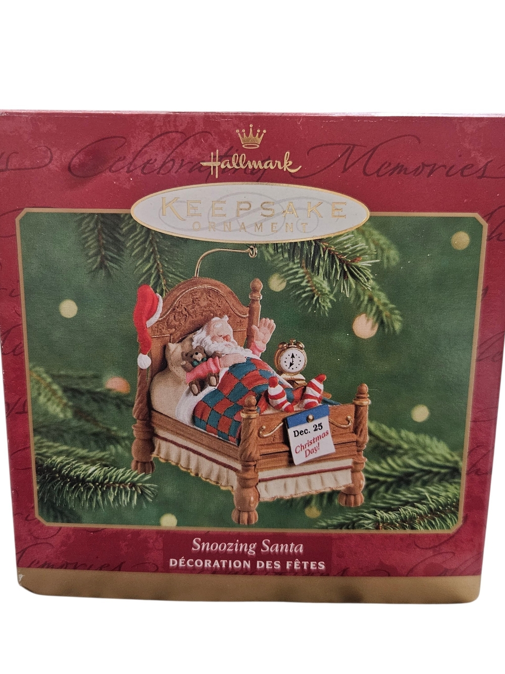 Vintage 2001 Hallmark Keepsake Ornament Santa with Wind-Up Action - Picture 3 of 4